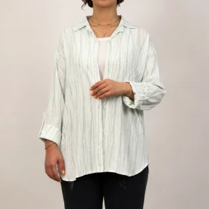 شومیز نخی مدل لارا سبزابی